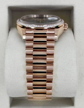 Day-Date Assembled 40mm 128395TBR Presidential Rose Gold Olive Dial