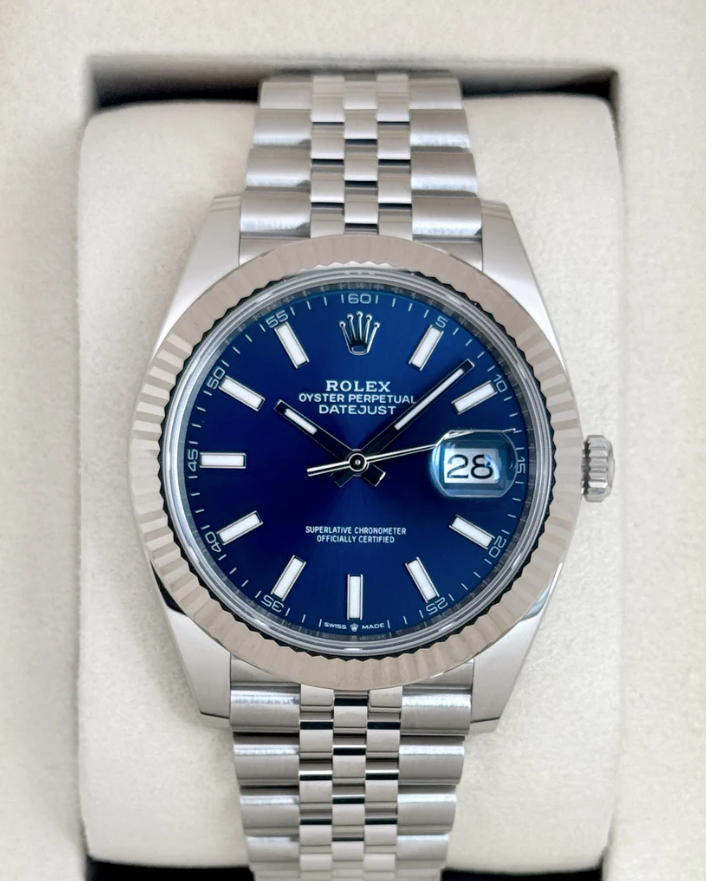 NOUVEAU 2026 Datejust Assemblé (100) 41mm 126334 Acier inoxydable Jubilee Cadran bleu