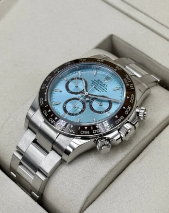 NUOVO 2026 Daytona Assemblato (100) 40mm 126506 Platino Quadrante Blu Ghiaccio
