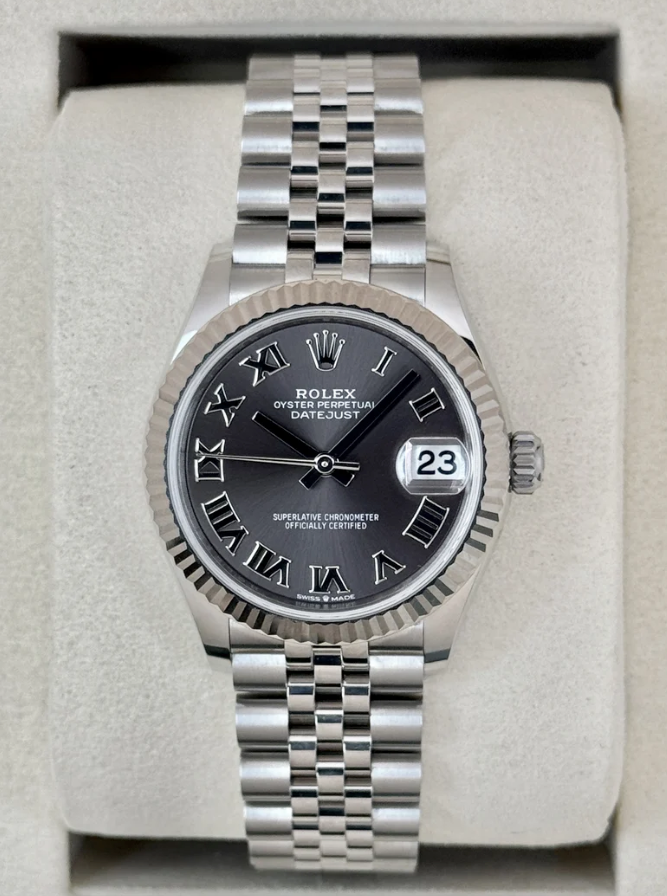 NUOVO 2026 Lady Datejust Assemblato (80) 31mm 278274 Acciaio Inossidabile Cinturino Jubilee Quadrante Grigio