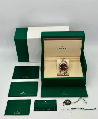 Datejust Assemblato (100) 36mm 126231 Bicolore con quadrante color cioccolato e diamanti