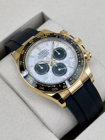 Daytona assemblée 40mm 126518LN cadran météorite plaqué jaune Oysterflex