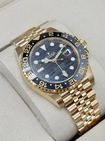 NOUVELLE GMT-Master II 2025 assemblée (100) 40 mm 126718GRNR cadran Jubilee en fer tigré