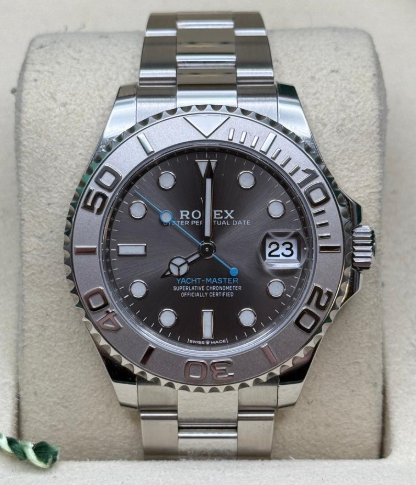 Yacht-Master montiert (100) 37mm 268622 Edelstahl Rhodium-Zifferblatt