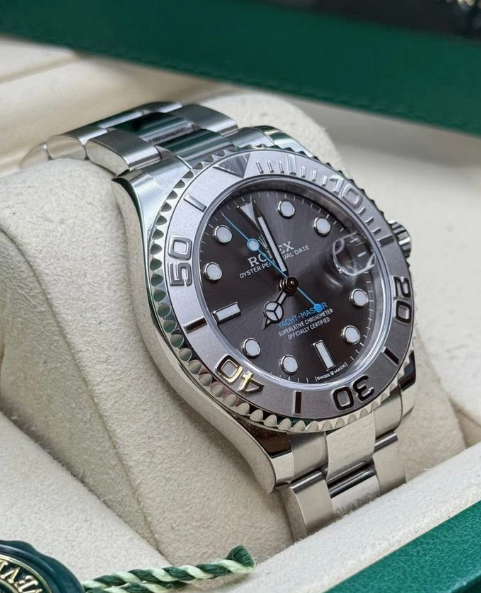 Yacht-Master montiert (100) 37mm 268622 Edelstahl Rhodium-Zifferblatt