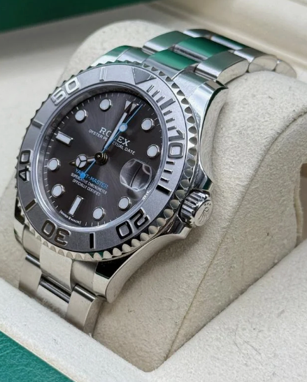 Yacht-Master montiert (100) 37mm 268622 Edelstahl Rhodium-Zifferblatt