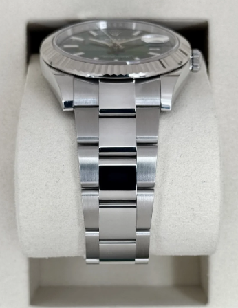 NY 2026 Rolex Datejust 41mm 126334 rostfritt stål, Oyster-grön urtavla