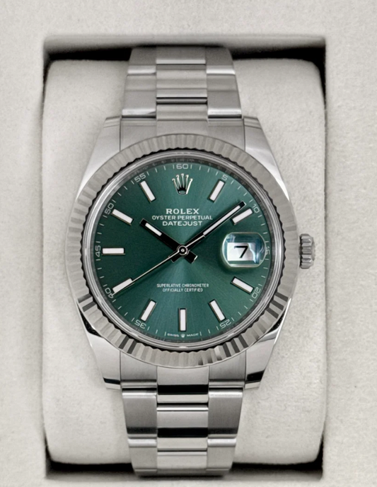 NEW 2026 Rolex Datejust 41mm 126334 Stainless Steel Oyster Green Dial
