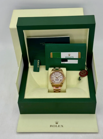 Sky-Dweller montiert, 42 mm, 326935, Edelstahl, Roségold, Oyster-Armband, Sundust-Zifferblatt mit römischen Ziffern