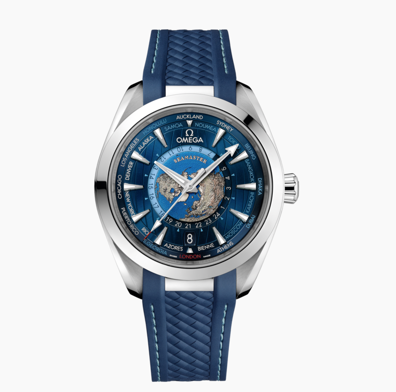OM Seamaster Aqua Terra 43 mm, stål med gummirem