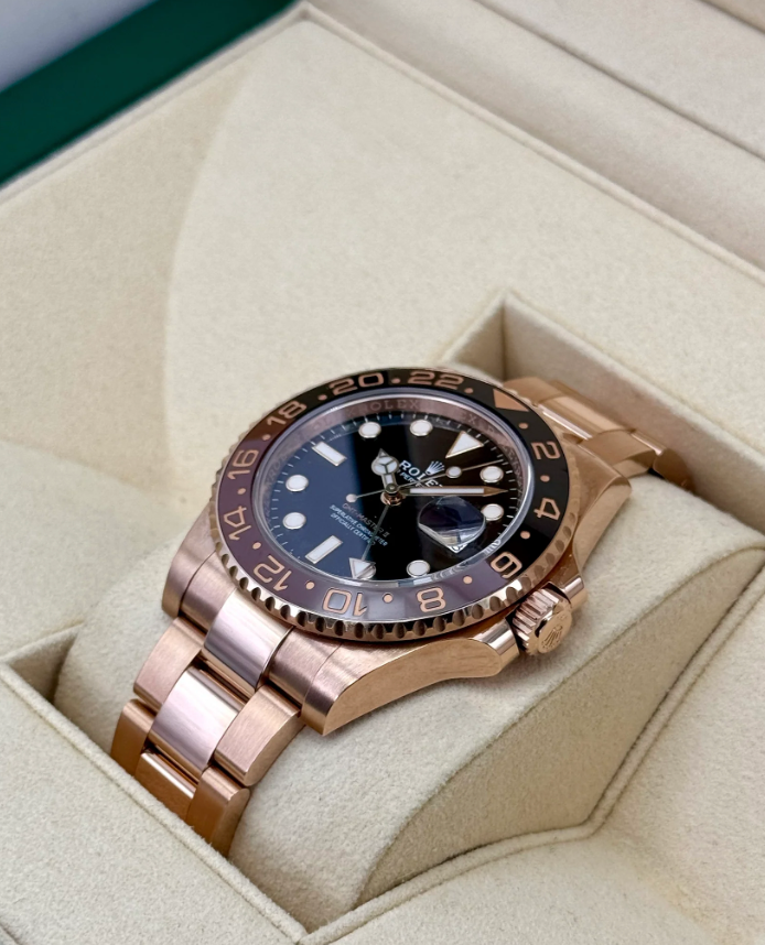 GMT-Master II Assembled (100) "Rootbeer" 40mm 126715CHNR Rose Gold-plated steel