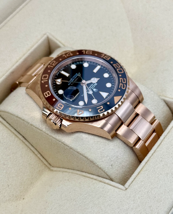 GMT-Master II Assembled (100) "Rootbeer" 40mm 126715CHNR Rose Gold-plated steel