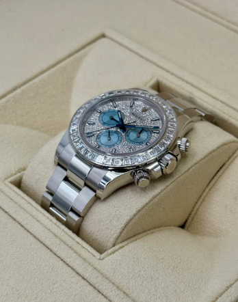 Daytona Assembled (100) 40mm 126576TBR Laminated Platinum Diamond Bezel Diamond Dial