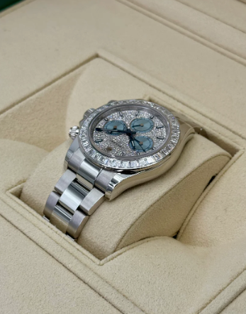 Daytona Assembled (100) 40mm 126576TBR Laminated Platinum Diamond Bezel Diamond Dial