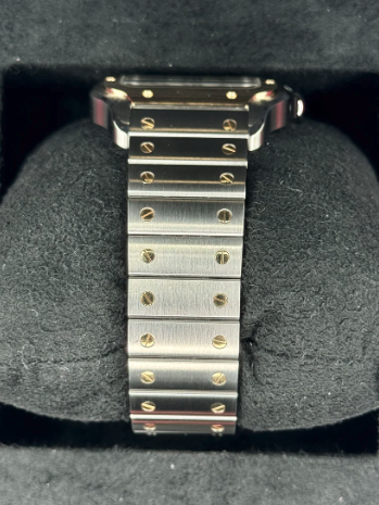 Santos 39.8mm W2SA0009 Two-Tone White Dial