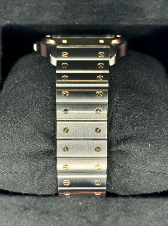 Santos 39.8mm W2SA0009 Two-Tone White Dial