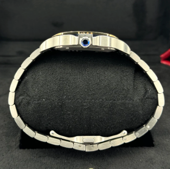 Santos 39.8mm W2SA0009 Two-Tone White Dial