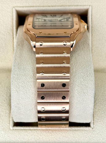 Santos 39.8mm WGSA0018 Rose Gold White Dial