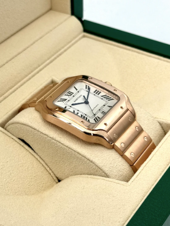 Santos 39.8mm WGSA0018 Rose Gold White Dial