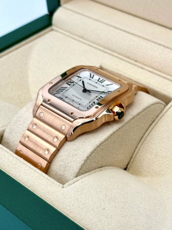 Santos 39.8mm WGSA0018 Rose Gold White Dial