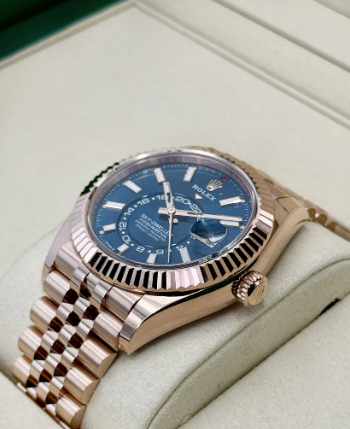 NUEVO 2025 Sky-Dweller Montado 42mm 336935 Oro Rosa Jubilee Esfera Azul