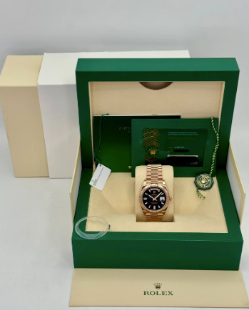 Day-Date Assembled 40mm 228235 Rose Gold-plated Eisenkiesal Baguette Dial