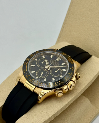 Daytona Monterad 40mm 116518LN Gult Guld Oysterflex Svart Urskiva (CPO)