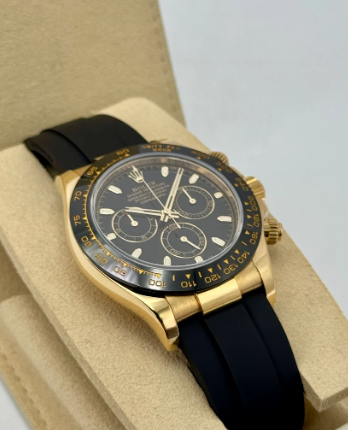 Daytona Monterad 40mm 116518LN Gult Guld Oysterflex Svart Urskiva (CPO)