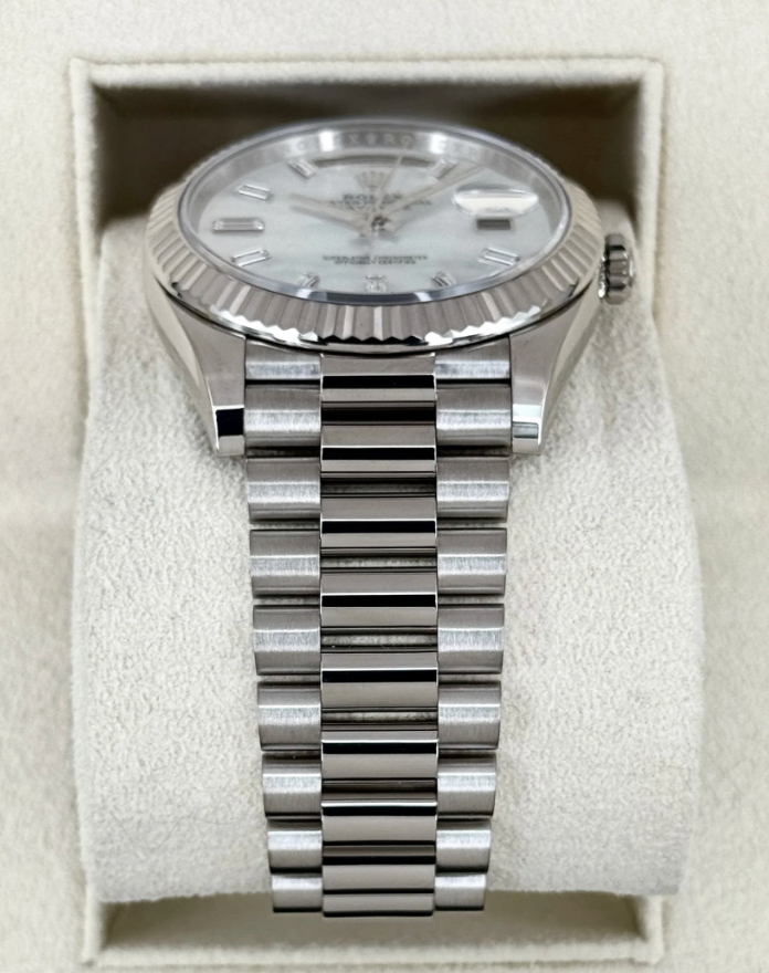 Day-Date Assembled 40mm 228239 Presidential White Gold MOP Diamond Dial