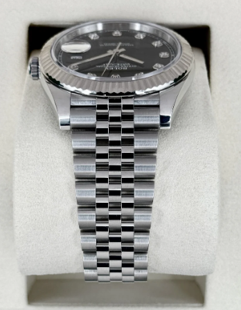 Datejust Samlet (100) 41mm 126334 Rustfrit Stål Jubilee Sort Diamant Skive