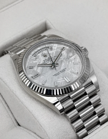 Day-Date Samlet 40mm 228239 Præsident Hvidguld Meteoritskive med Diamanter