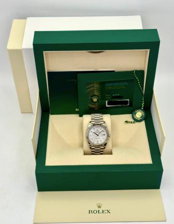 Day-Date Samlet 40mm 228239 Præsident Hvidguld Meteoritskive med Diamanter