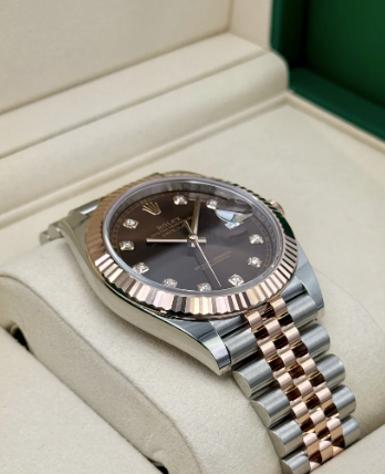 Datejust Samlet (100) 41mm 126331 Tofarvet Chokolade Diamant Skive