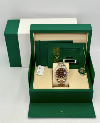 Datejust Samlet (100) 41mm 126331 Tofarvet Chokolade Diamant Skive