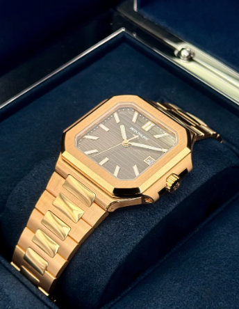 NY 2025 PP Cubitus Monterad 40mm 7128 Roséguld Solstråle Brun Urskiva