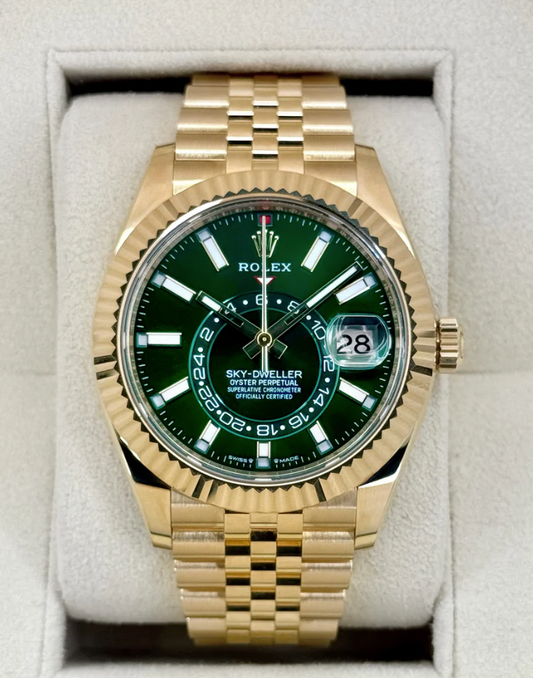 Sky-Dweller Assembled 42mm 336938 Yellow Gold Jubilee Green Dial