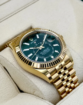 Sky-Dweller Montado 42mm 336938 Oro Amarillo Jubilee Esfera Verde