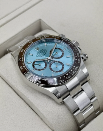 NUOVO 2026 Daytona Assemblato (100) 40mm 126506 Platino Quadrante Blu Ghiaccio