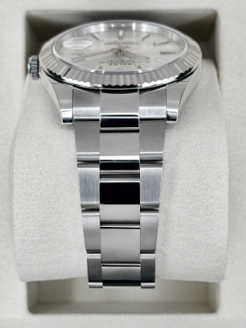 NIEUWE 2026 Datejust Geassembleerd (100) 41mm 126334 Roestvrijstalen Oyster Zilveren Wijzerplaat