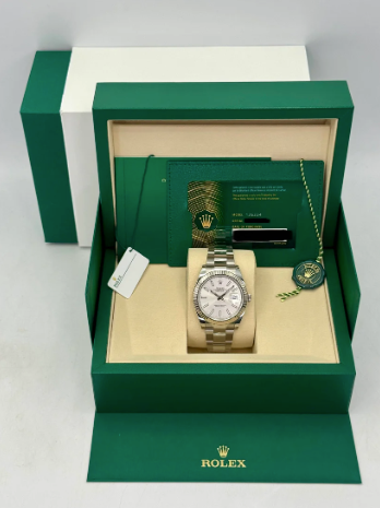 NIEUWE 2026 Datejust Geassembleerd (100) 41mm 126334 Roestvrijstalen Oyster Zilveren Wijzerplaat