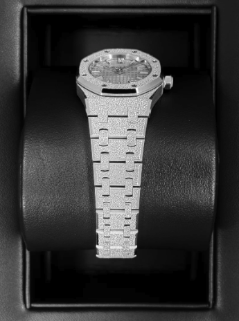 AP Assembled 90% Royal Oak Mini Frosted 23mm 67630BC White Gold Silver Dial