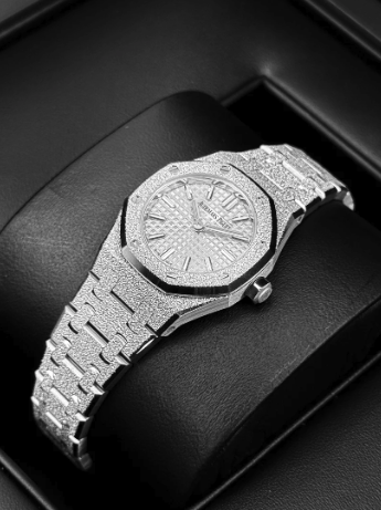 AP Assembled 90% Royal Oak Mini Frosted 23mm 67630BC White Gold Silver Dial