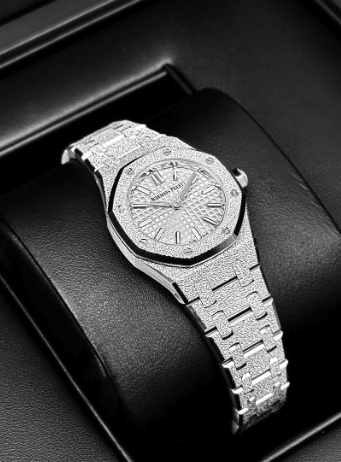 AP Assembled 90% Royal Oak Mini Frosted 23mm 67630BC White Gold Silver Dial