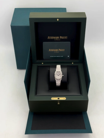 AP Assembled 90% Royal Oak Mini Frosted 23mm 67630BC White Gold Silver Dial