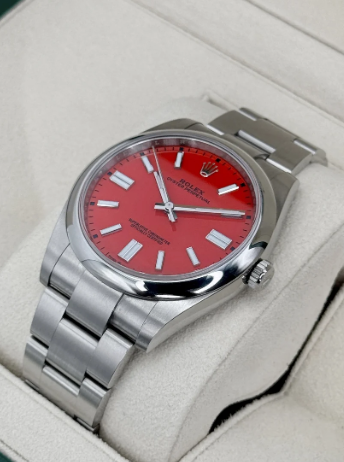 Oyster Perpetual Assembled (100) 41mm 124300 Red Coral Dial