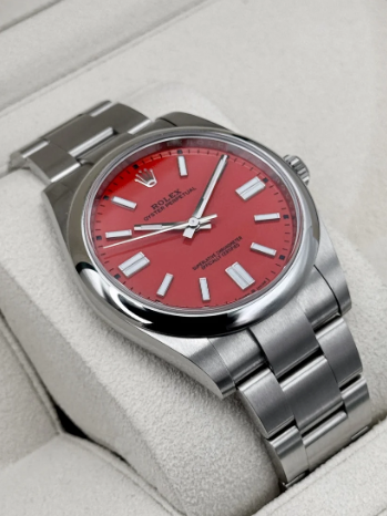 Oyster Perpetual Assembled (100) 41mm 124300 Red Coral Dial