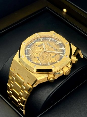 AP Assemblato al 90% Royal Oak Chronograph 41mm 26240BA Quadrante dorato