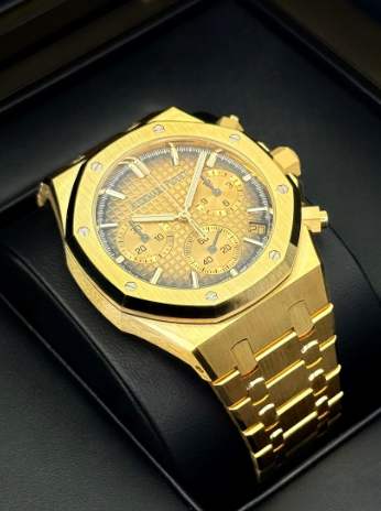 AP Assemblato al 90% Royal Oak Chronograph 41mm 26240BA Quadrante dorato