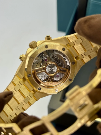 AP Assemblato al 90% Royal Oak Chronograph 41mm 26240BA Quadrante dorato