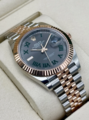 Datejust Assemblato (100) 41mm 126331 Bicolore Jubilee Quadrante Wimbledon